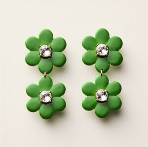 kate spade new york x Target - Green Floral Linear Earrings Limited Edition